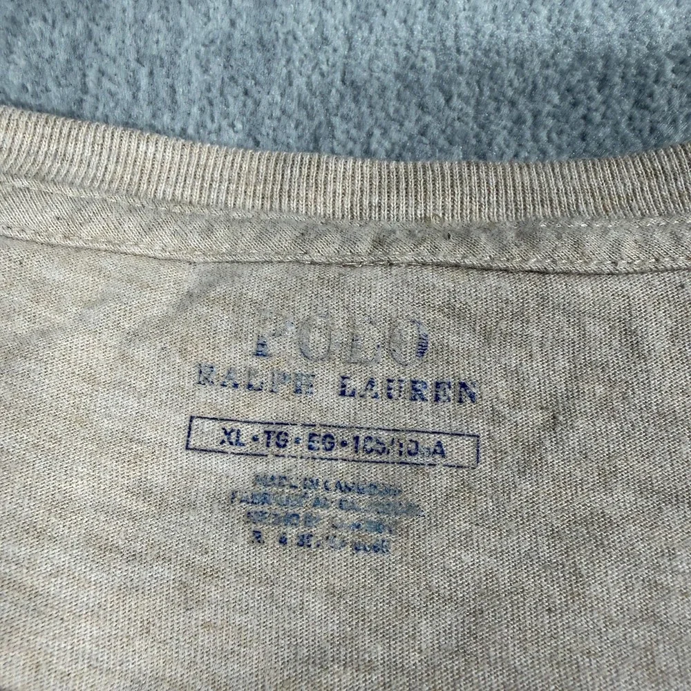 Polo Ralph Lauren T-Shirt Men XL Tan Crew Neck Short Sleeve Brown Pony Cotton Te